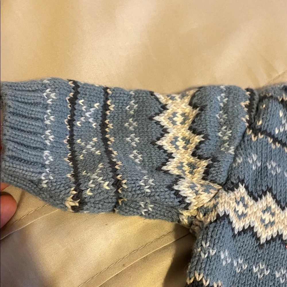Gymboree Vintage Blue White Fair Isle Patterned Sweater‎ 0-3 Preppy Outdoor